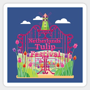 Tulip Festival, Windmill, gates Sticker